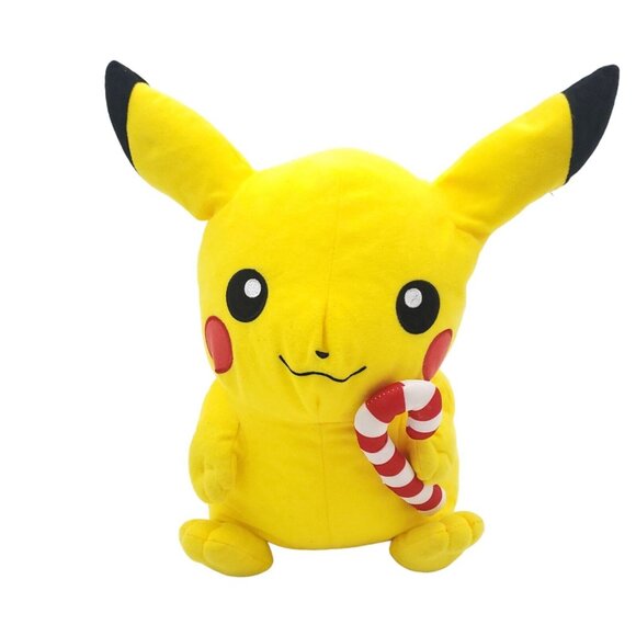 Pokemon Pikachu Plush 17" Stuffed Animal Toy‎ With Candycane Cartoon Anime - Picture 1 of 8